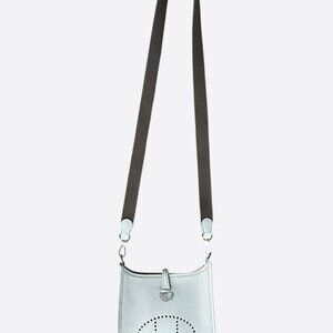 Hermes Bleu Pale Etain Taurillon Evelyn TPM